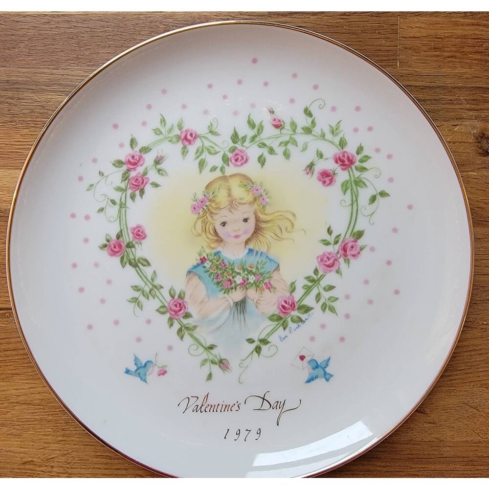 Eve Rockwell Valentine's Day Plate 1979 George Good Decorative Collectible